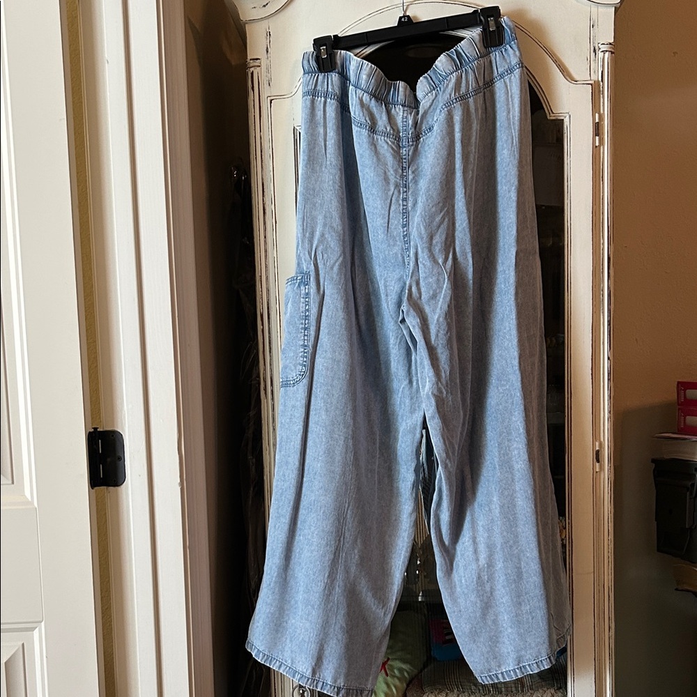 Nwt hope&harlow Light Wash Blue Women's Relaxed Denim Jeans - Picture 6 of 6
